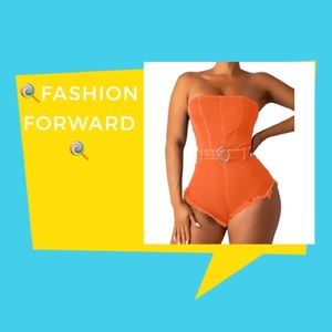 Orange One piece Denim